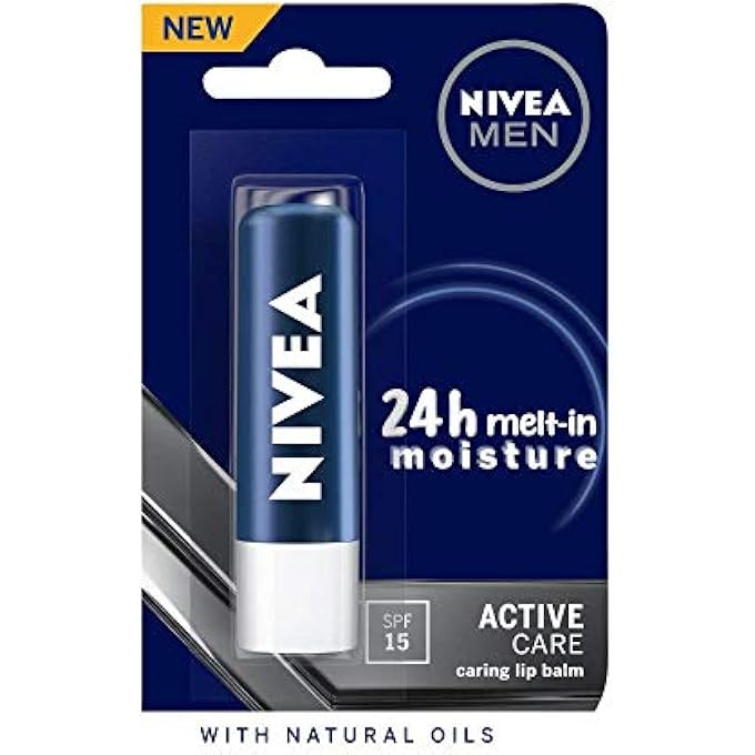 Nivea MEN ACTIVE CARE LIP BALM, 4G (PACK OF 3), TRANSPARENT - Image 2